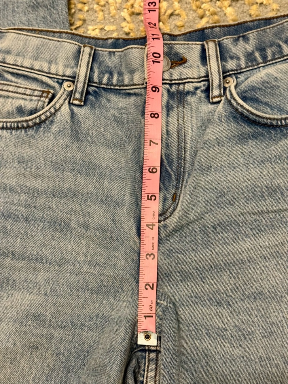 Vuori Vintage Wide Leg Jeans Light Wash Indigo Size 27 NWOT - Picture 11 of 16